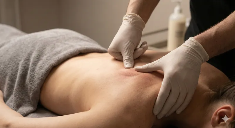 Targeted remedial massage applied to relieve muscle tension and improve movement quality